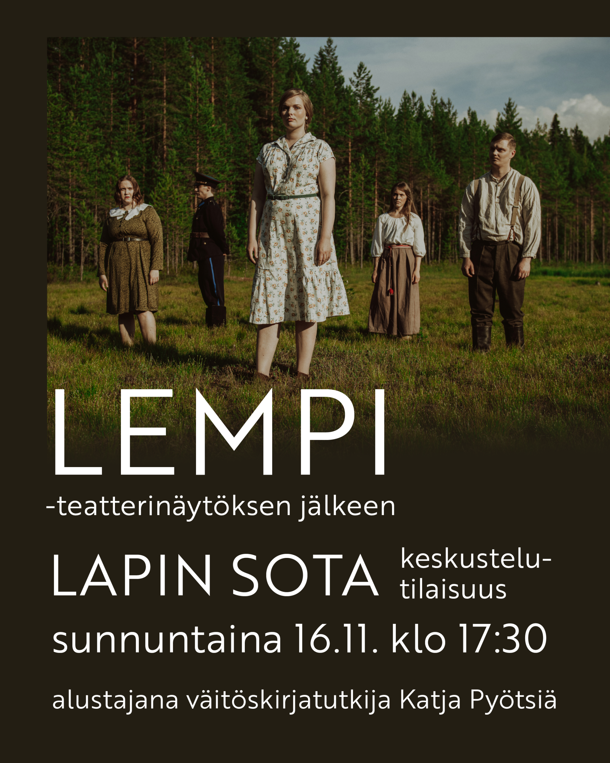 Huoneteatteri Lapin Sota Keskustelutilaisuus Keski Suomen 
